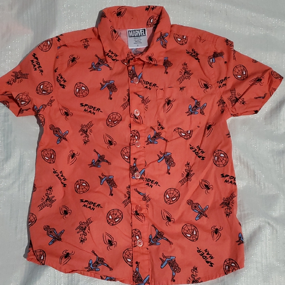 Boy's Spider-Man Button Down Shirt